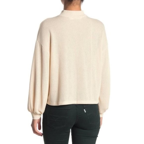 Lush Mock Neck Tunic Knit Top - Picture 2 of 2